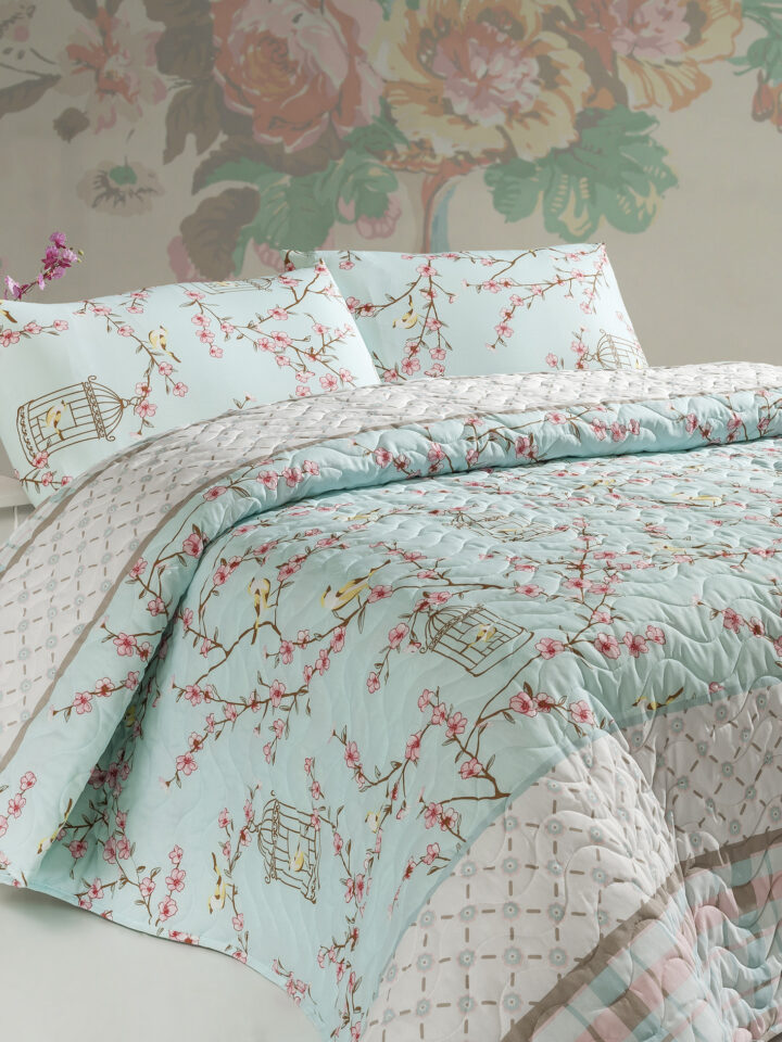 Birdcage - Turquoise - Turquoise White Beige Pink
