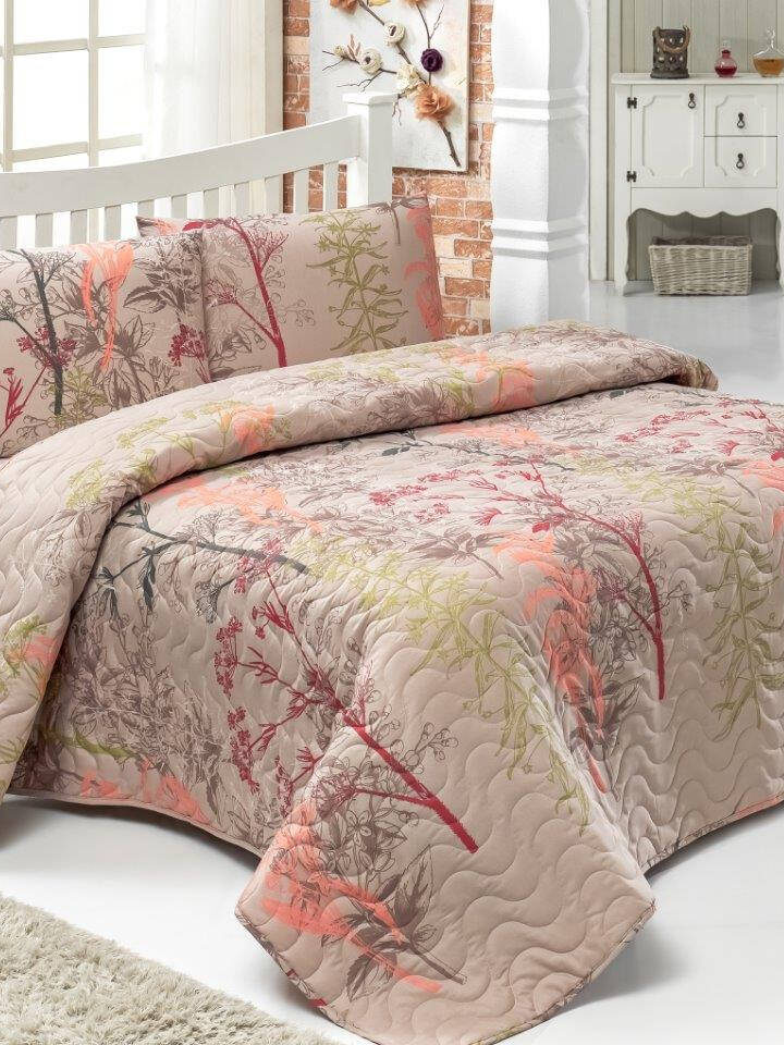 Urla - Beige - Beige Mink Salmon Green